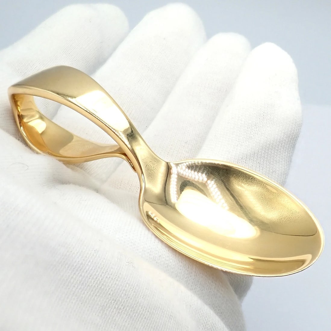 Vintage Estate! Tiffany & Co. Makers 18k Yellow Gold Baby Spoon 52.8g - 7