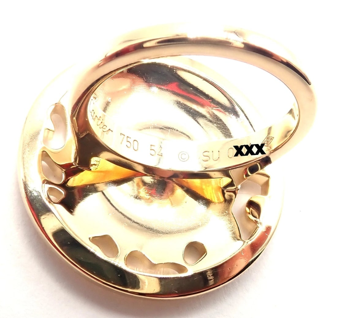 Authentic! Cartier Panther 18k Yellow Gold Diamond Lacquer Tsavorite Ring - 9