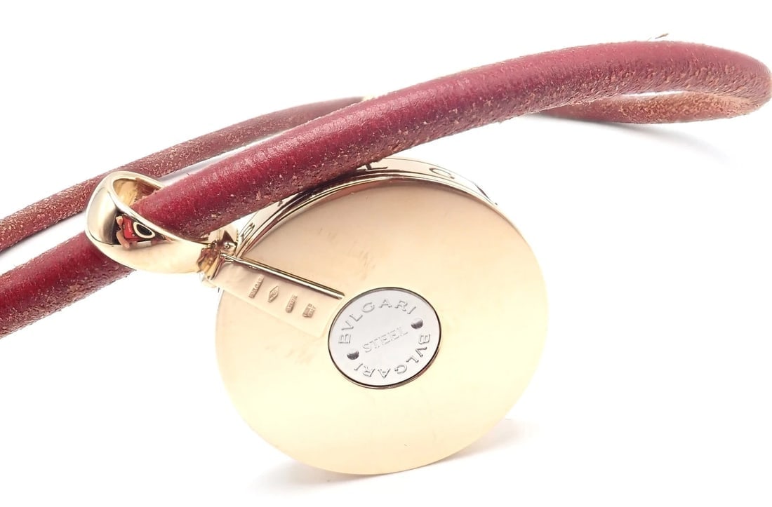 Bvlgari Bulgari Optical Illusion 18K Gold Steel Spinning MOP Pendant Necklace - 5