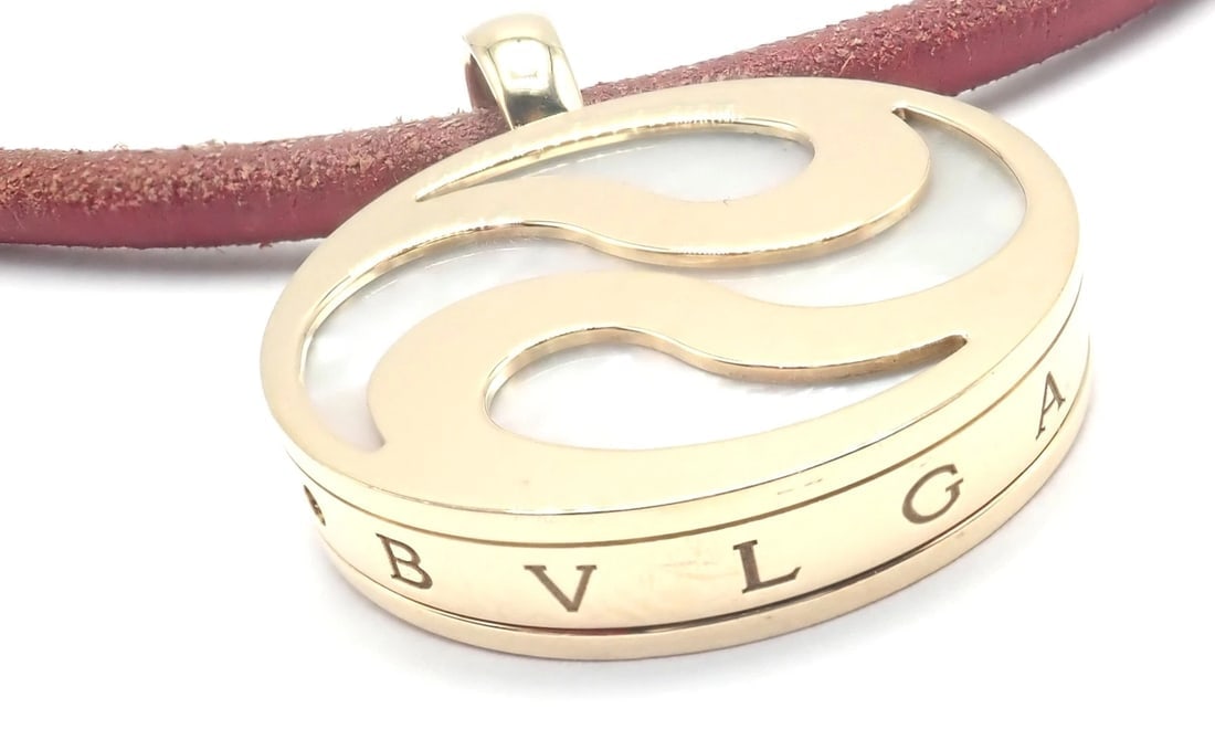 Bvlgari Bulgari Optical Illusion 18K Gold Steel Spinning MOP Pendant Necklace - 6