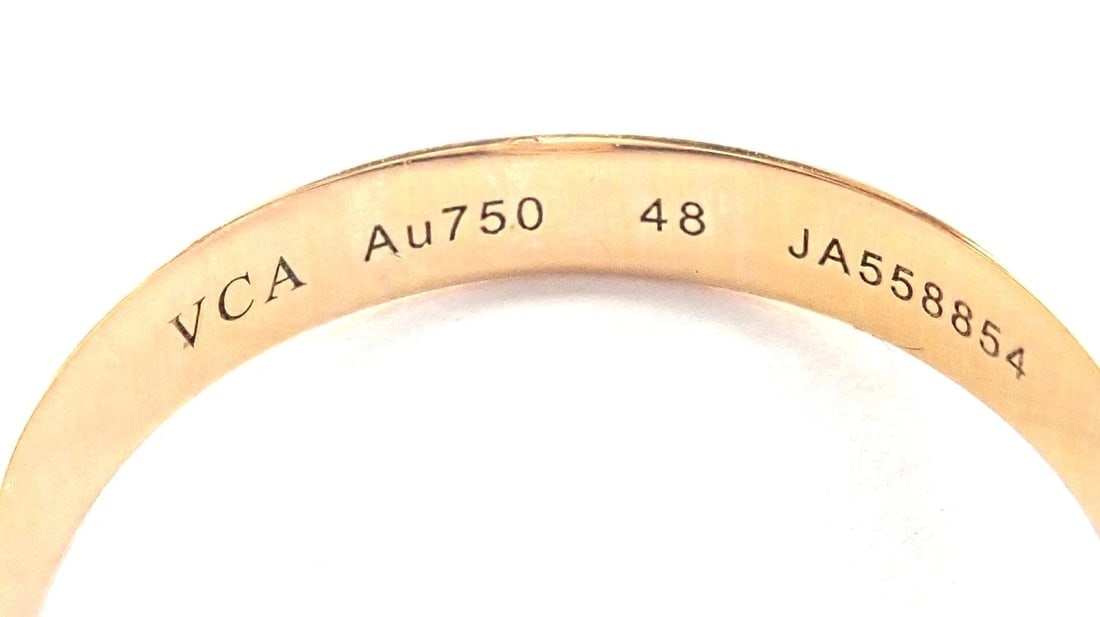 Authentic! Van Cleef & Arpels 18k Yellow Gold Diamond Two Butterfly Ring Cert. - 10