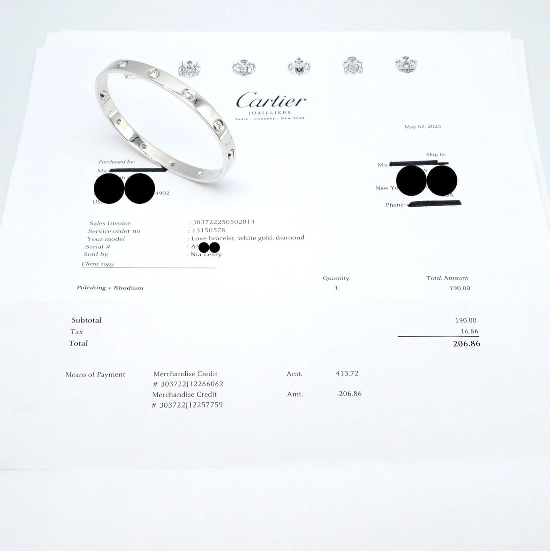 Authentic! Cartier Love 18k White Gold 10 Diamond Bangle Bracelet Sz 18 + Cert - 3