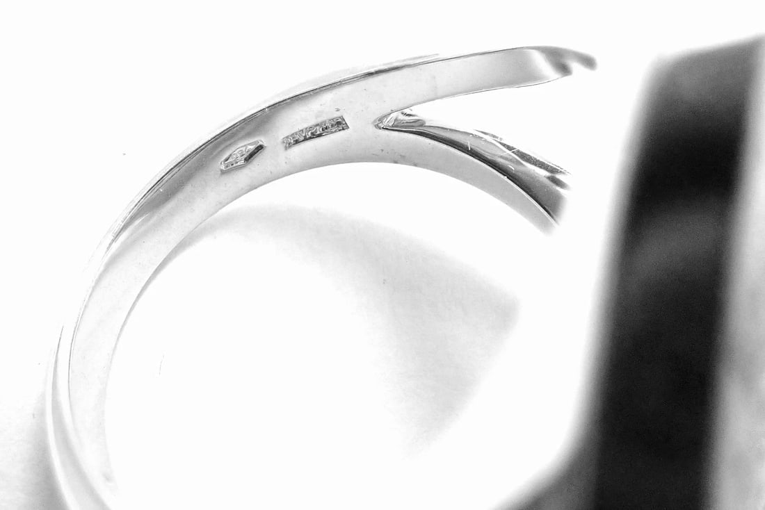 Rare! Authentic Bvlgari Bulgari 18k White Gold Diamond Ring - 7