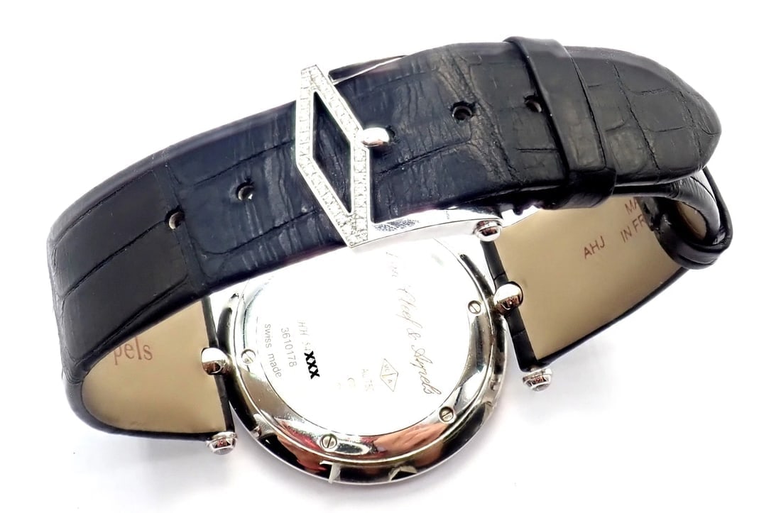 Van Cleef & Arpels Pierre Arpels 18K White Gold Diamond 38mm Watch Cert. Box! - 4