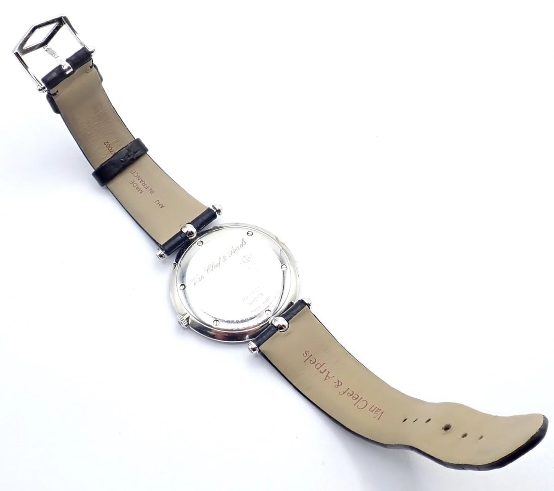 Van Cleef & Arpels Pierre Arpels 18K White Gold Diamond 38mm Watch Cert. Box! - 9