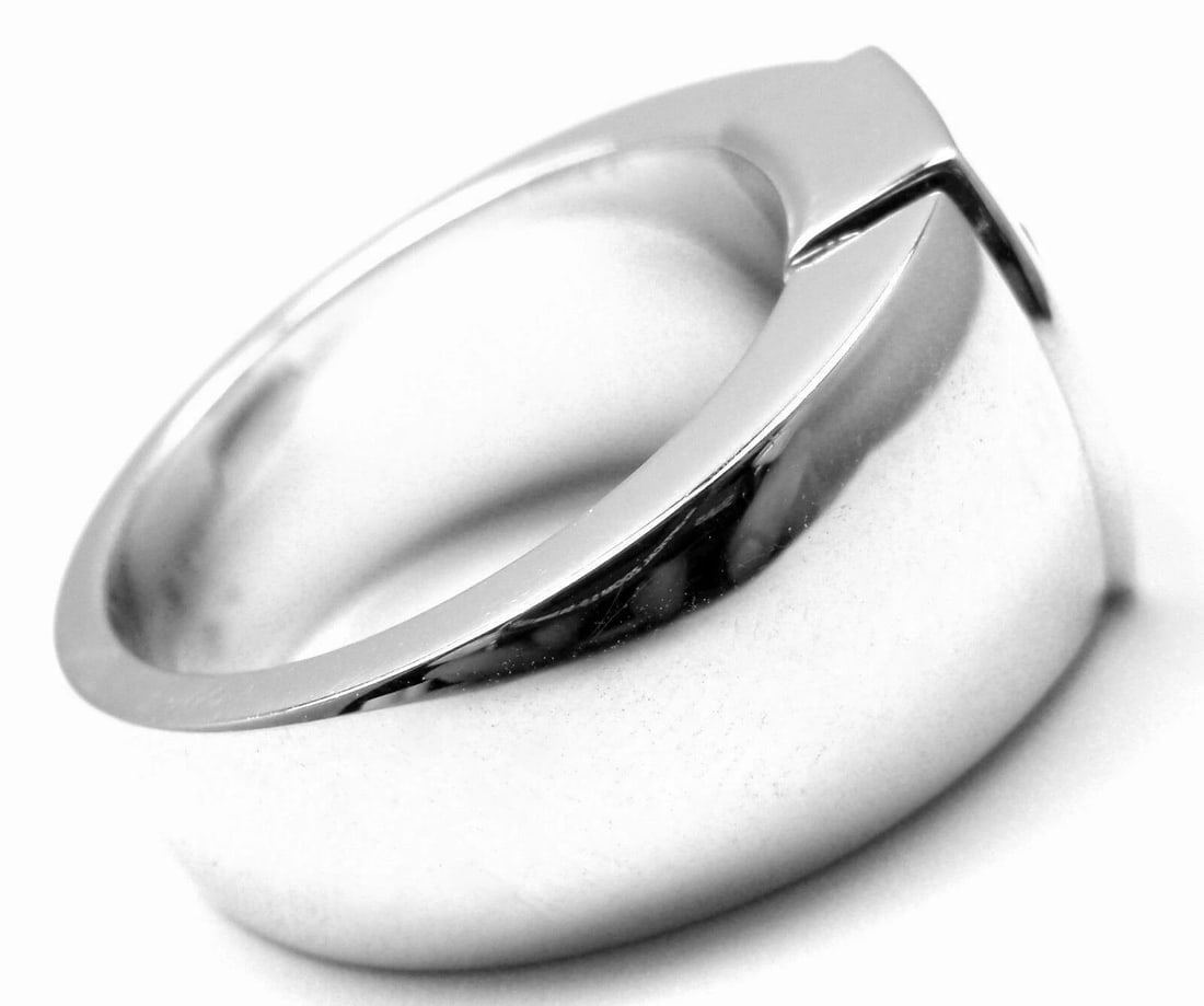 Rare! Authentic Cartier La Dona 18k White Gold Peridot Ring Box Certificate - 9