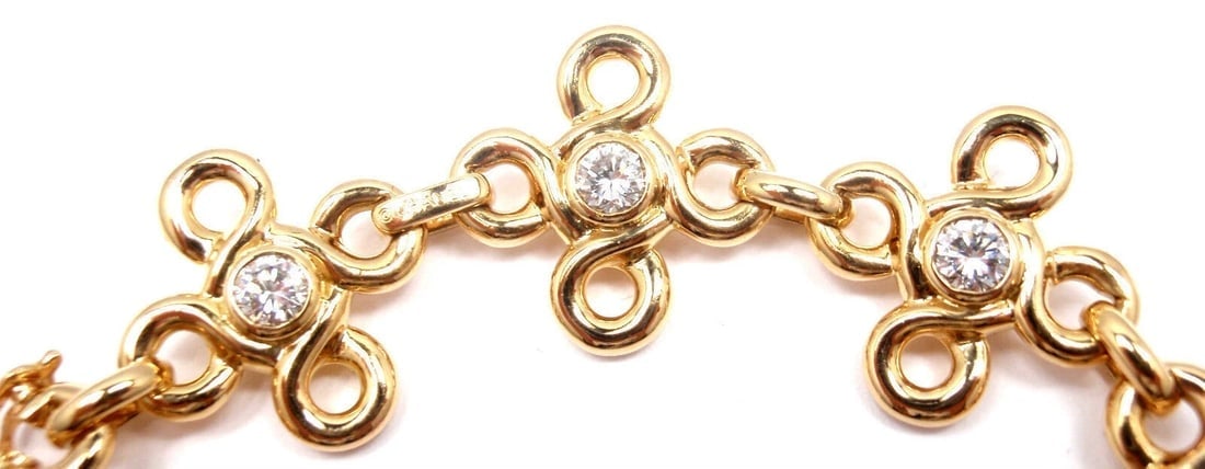 RARE! AUTHENTIC CHANEL 18K YELLOW GOLD DIAMOND BRACELET PAPERS - 12