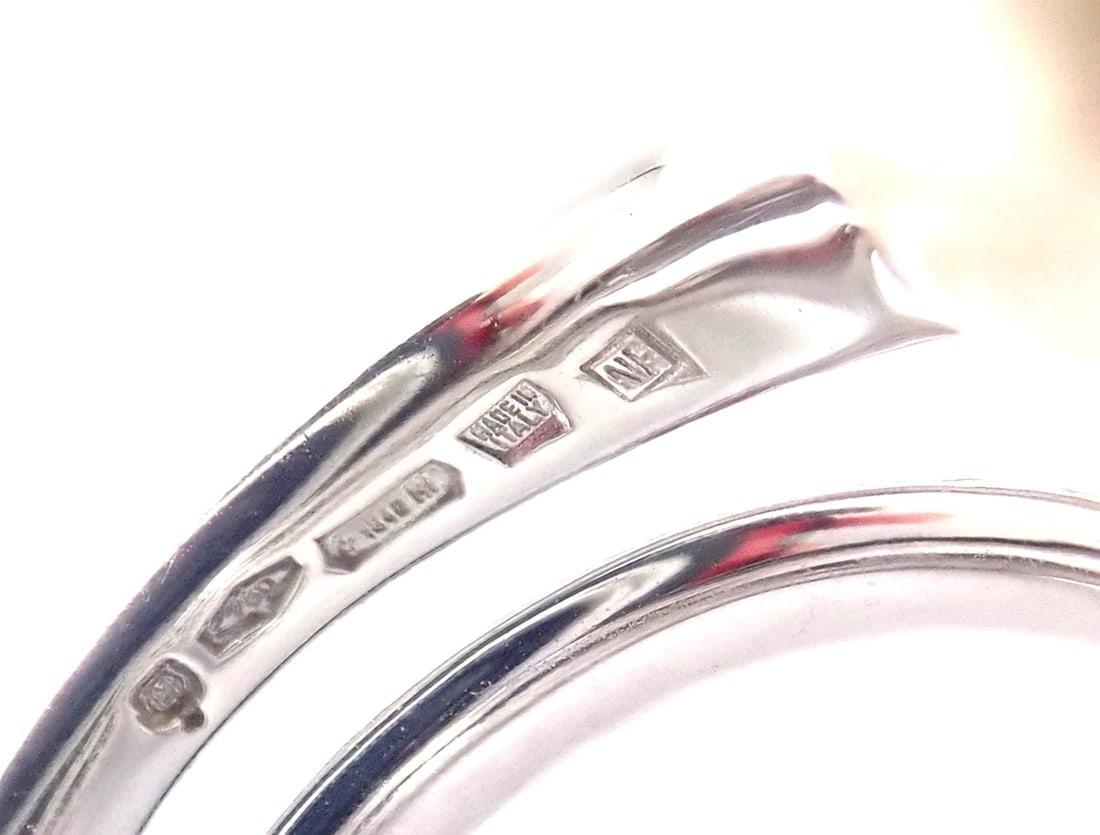 Rare! Authentic Mikimoto 18k White Gold Diamond South Sea Pearl Heart Ring Cert. - 7