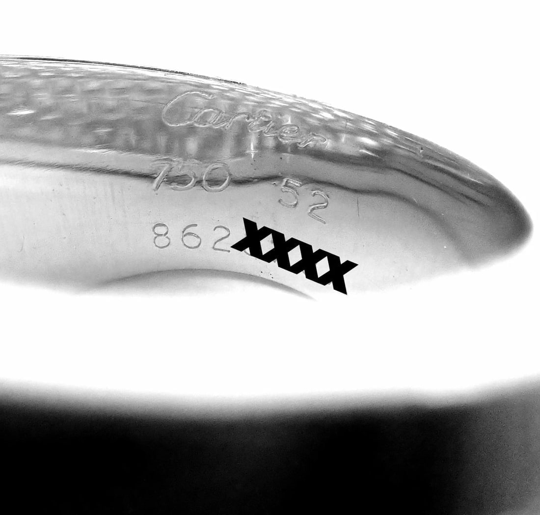 Authentic! Cartier Chalice 18k White Gold Diamond Large Ring Paper - 8