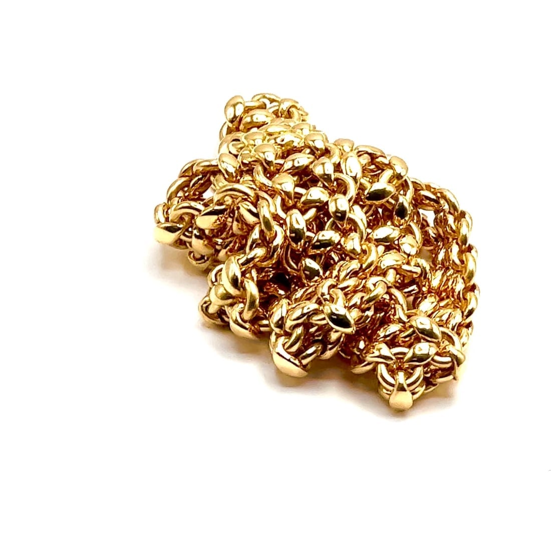 Rare! Vintage Authentic Hermes 18k Yellow Gold Link Necklace - 2