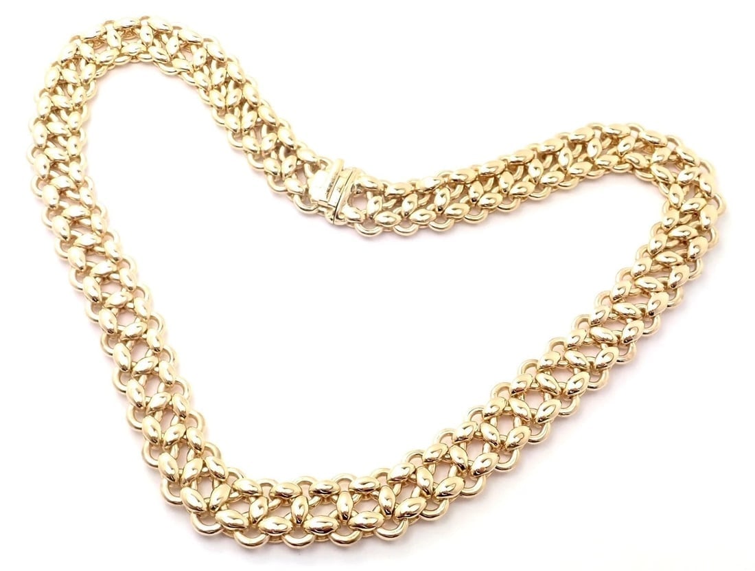 Rare! Vintage Authentic Hermes 18k Yellow Gold Link Necklace - 3