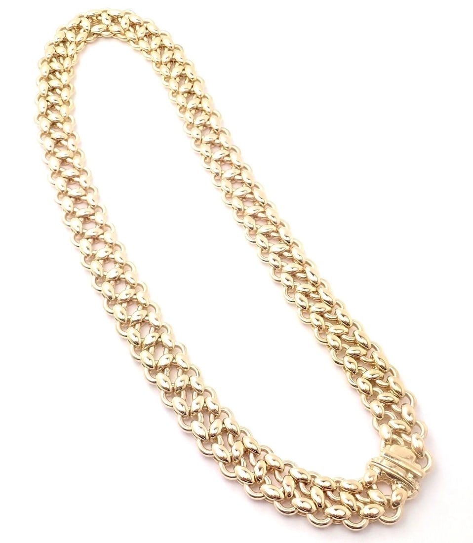 Rare! Vintage Authentic Hermes 18k Yellow Gold Link Necklace - 5