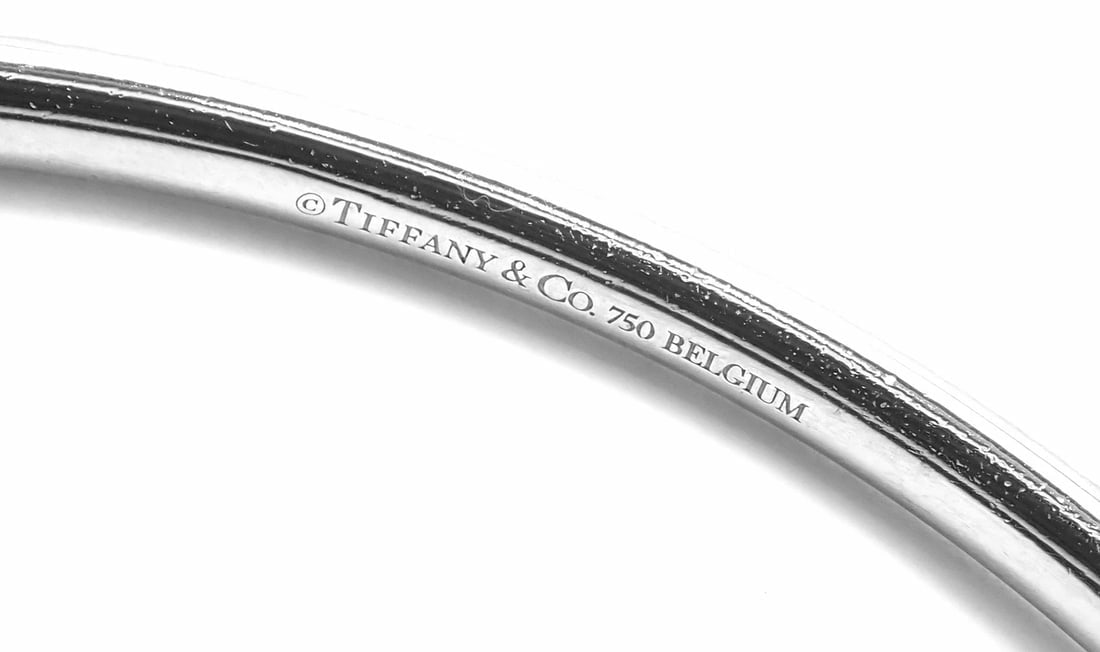 Tiffany & Co Metro 18k White Gold Full Diamond Three Row Bangle Bracelet $22,300 - 6