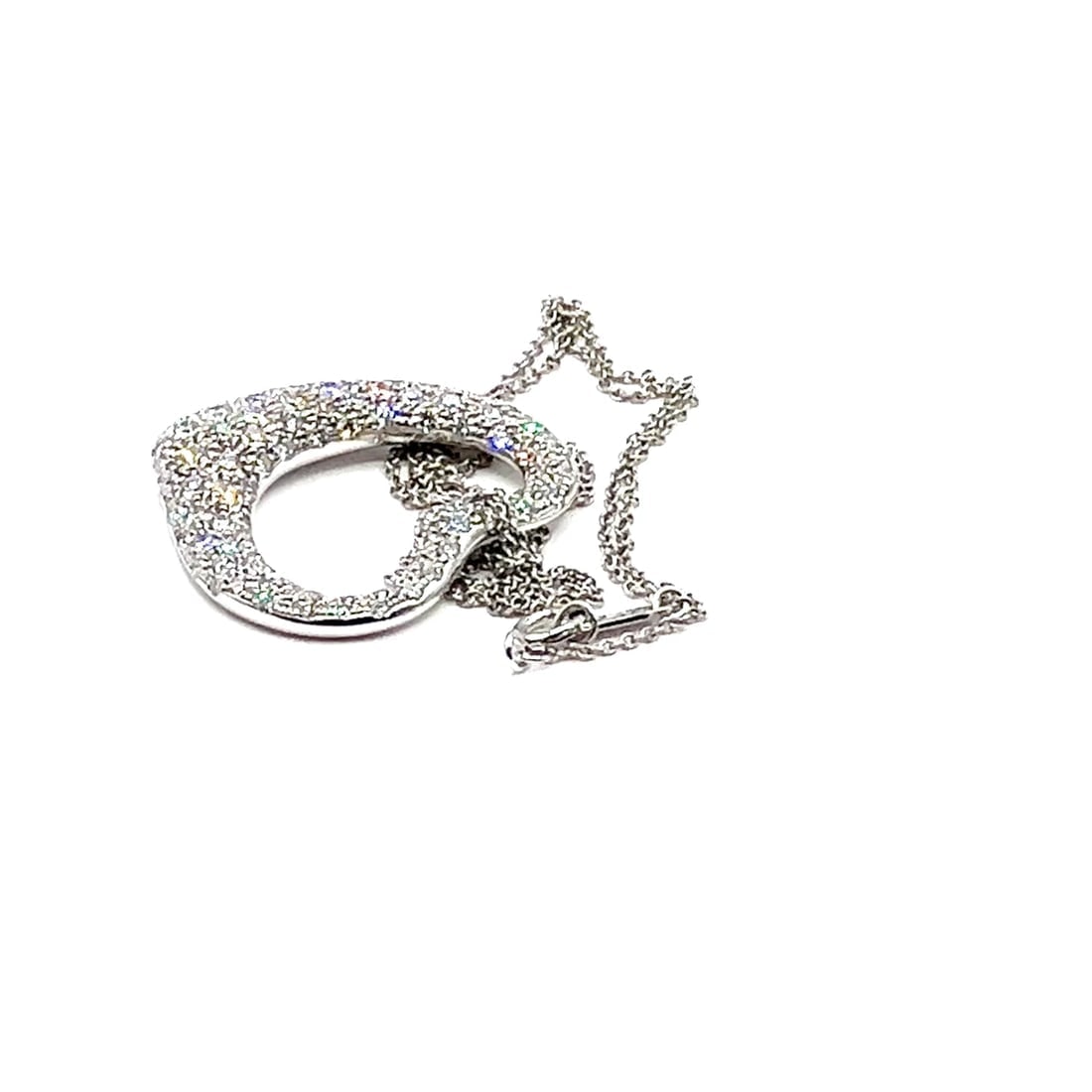 Authentic Tiffany & Co Peretti Platinum Diamond Large Open Heart Necklace $26000 - 2