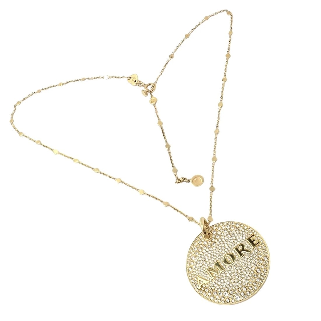 Pasquale Bruni 18k Yellow Gold Large Diamond + Sapphire Amore Pendant Necklace - 3