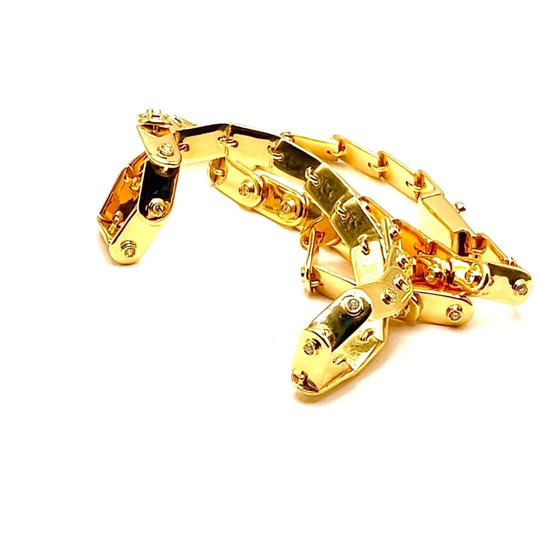 Rare! Authentic Gucci 18k Yellow Gold Diamond Tennis Necklace - 2