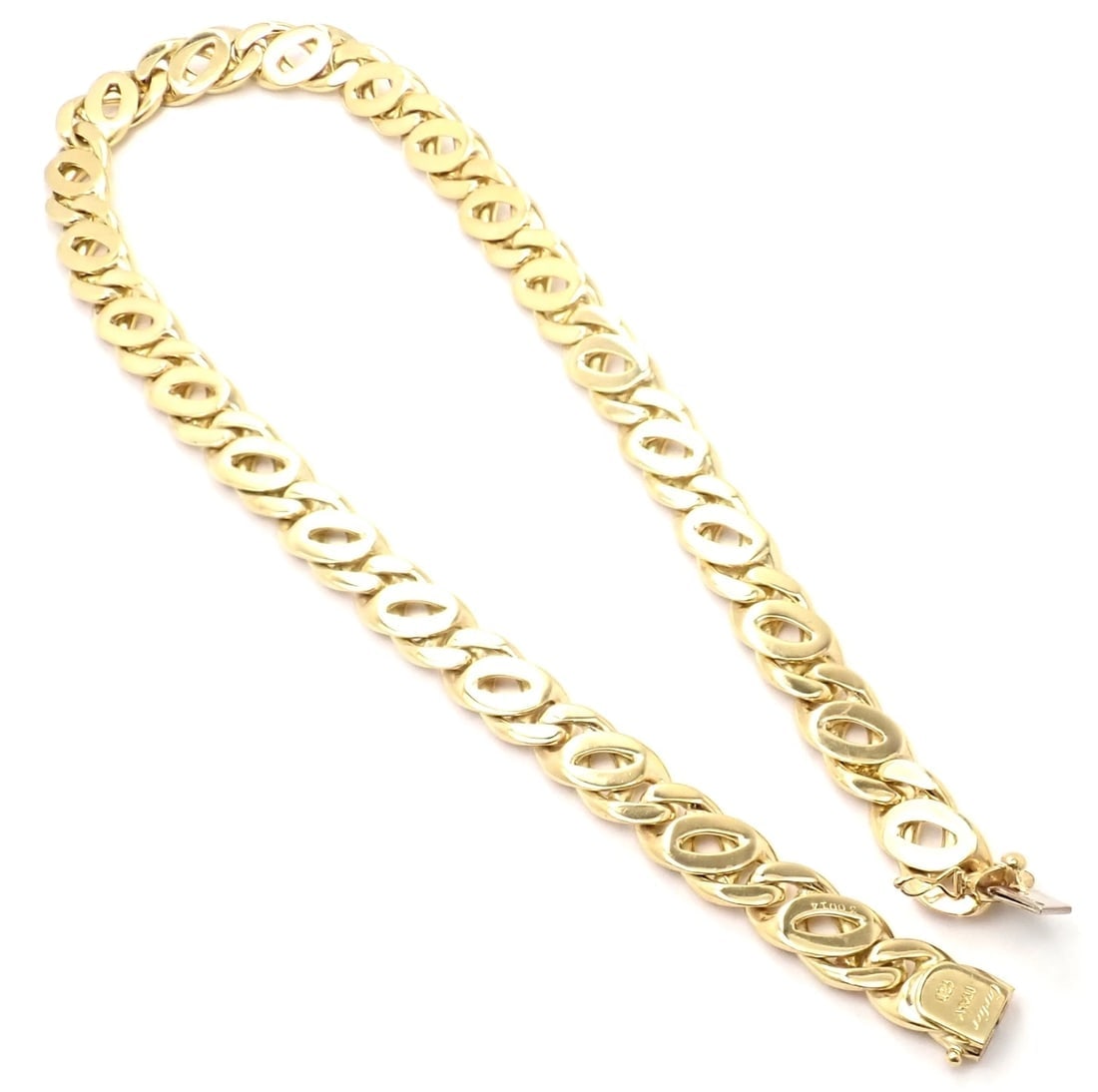 Rare! Authentic Vintage Cartier 18k Yellow Gold Link Chain Necklace - 7