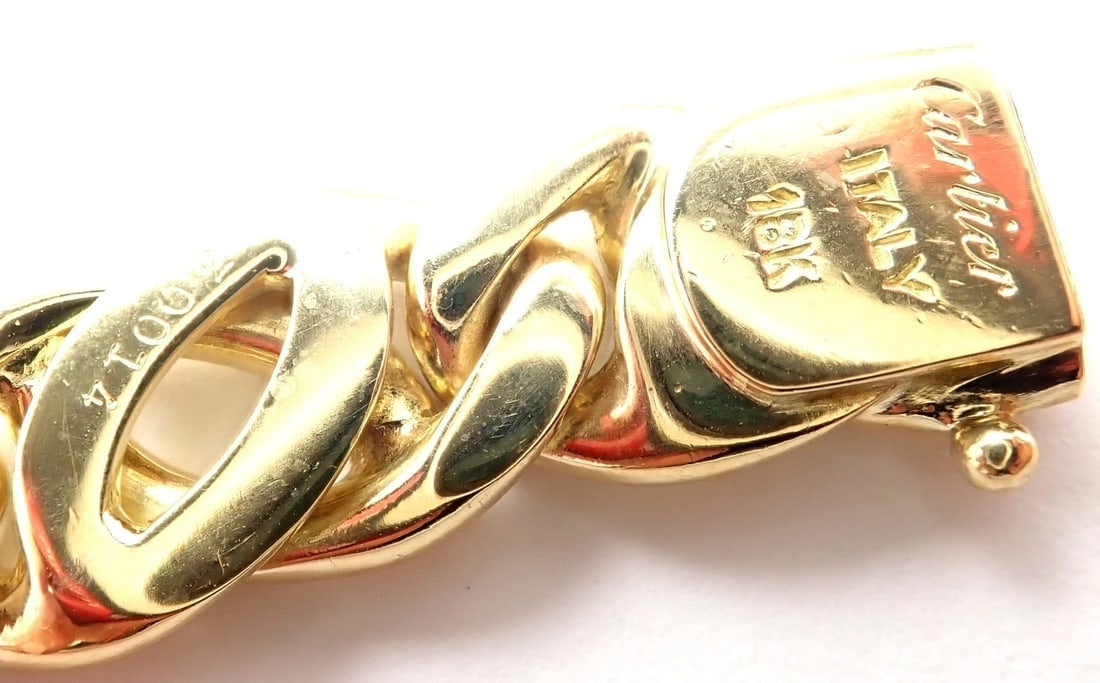 Rare! Authentic Vintage Cartier 18k Yellow Gold Link Chain Necklace - 9
