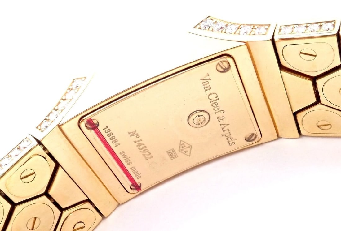 Authentic! Van Cleef & Arpels Ludo Swann 18k Yellow Gold Diamond Watch Papers - 7