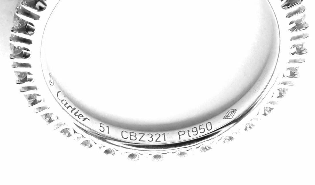 Cartier Étincelle De Cartier Platinum Diamond Eternity Band Ring Size 51 US 5.75 - 4