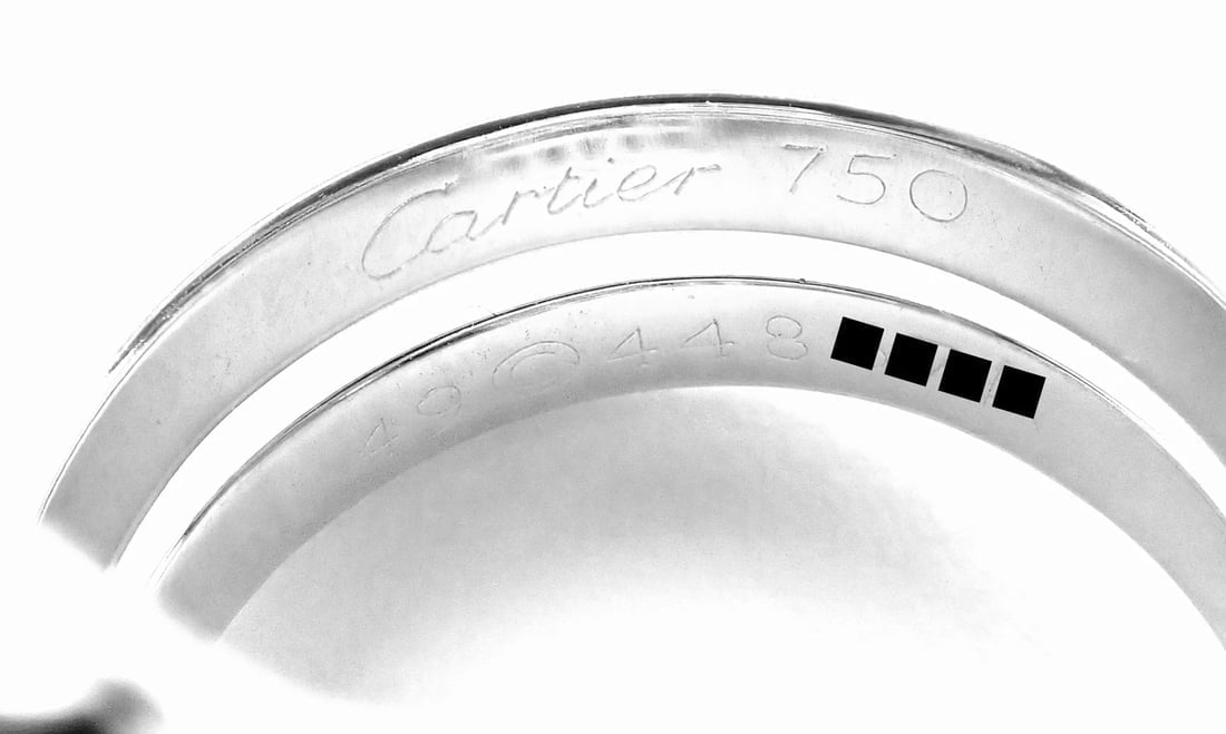 Authentic! Cartier Le Baiser Du Dragon 18k White Gold Diamond Ruby Ring Paper - 8