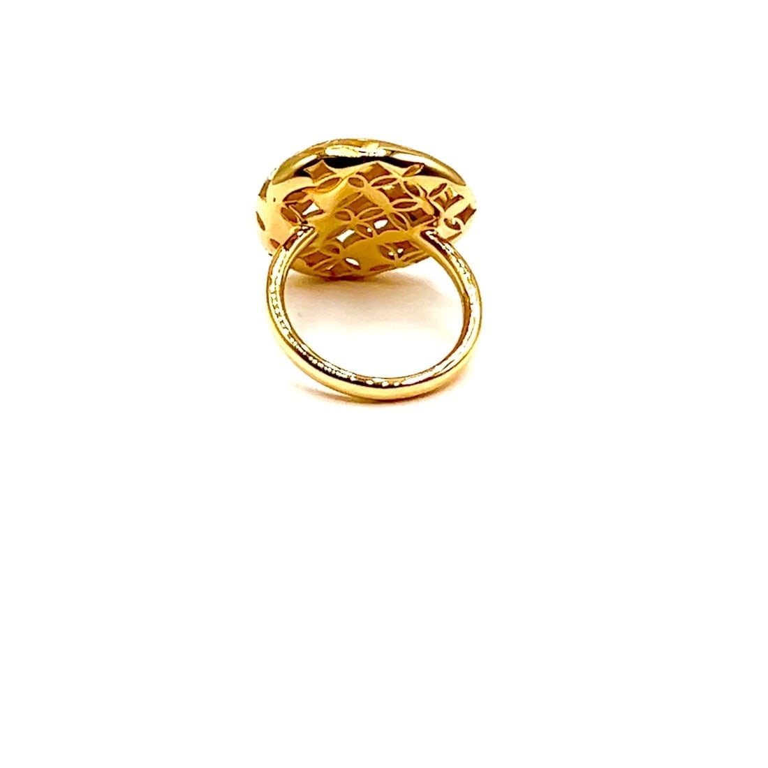 Authentic! Louis Vuitton Monogram 18k Yellow Gold Large Ring - 2