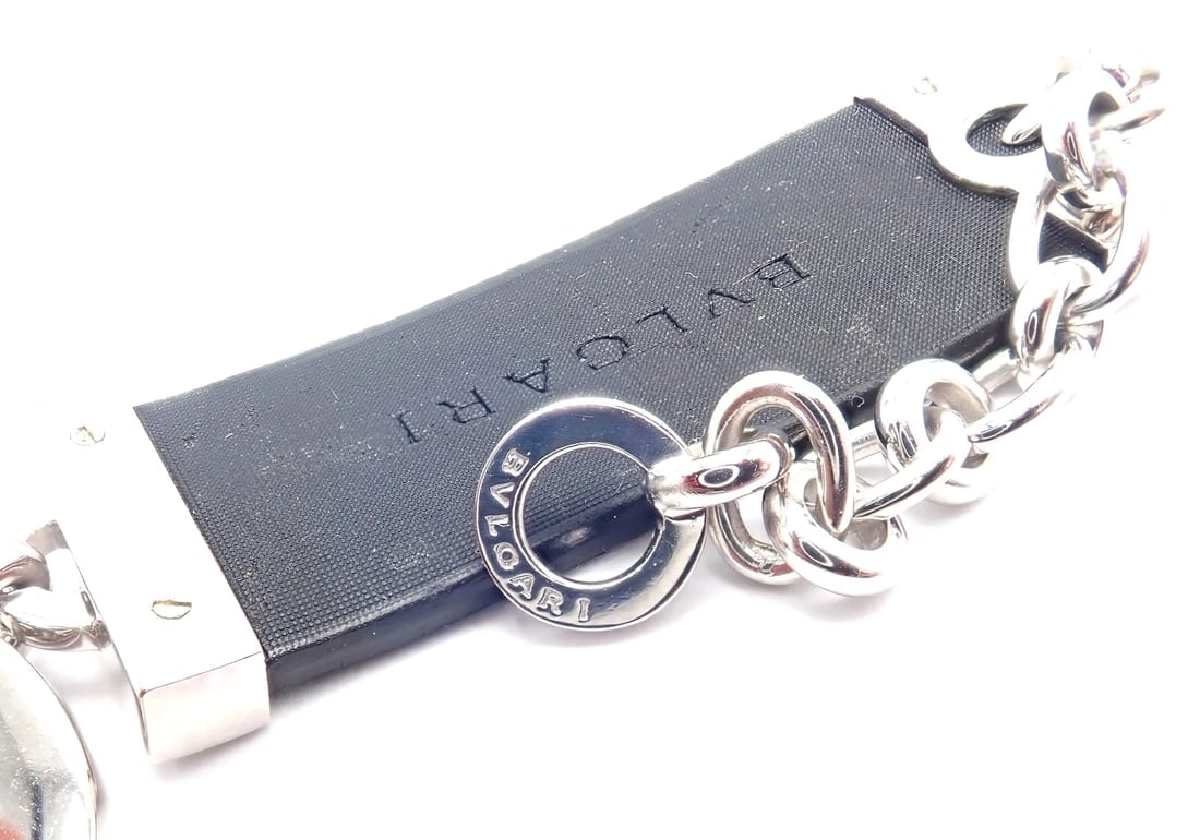 Authentic! Bvlgari Bulgari Astrale 18k White Gold Diamond Shagreen Bracelet - 11