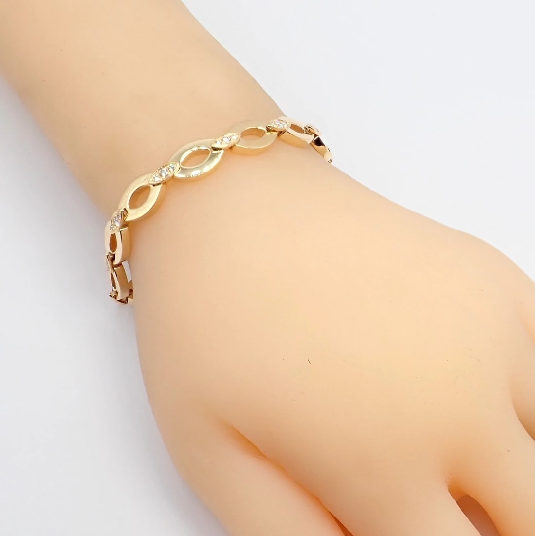 Authentic! Cartier 18K Yellow Gold Diamond Diadea Link Bracelet Earrings Set - 11