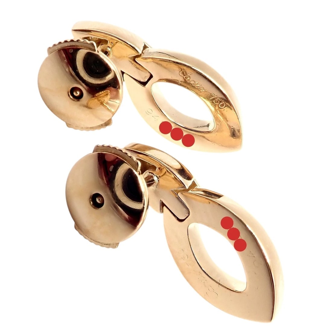 Authentic! Cartier 18K Yellow Gold Diamond Diadea Link Bracelet Earrings Set - 5