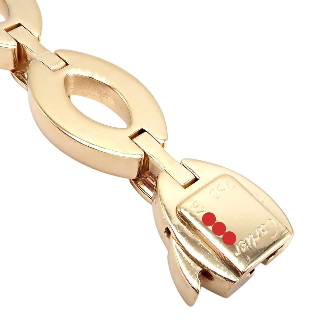 Authentic! Cartier 18K Yellow Gold Diamond Diadea Link Bracelet Earrings Set - 6