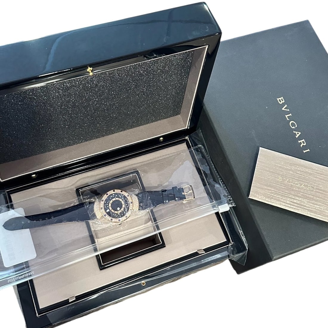 Bulgari 18k Rose Gold Diamond Sapphire Divas Dream Automatic Roman Night Watch - 4