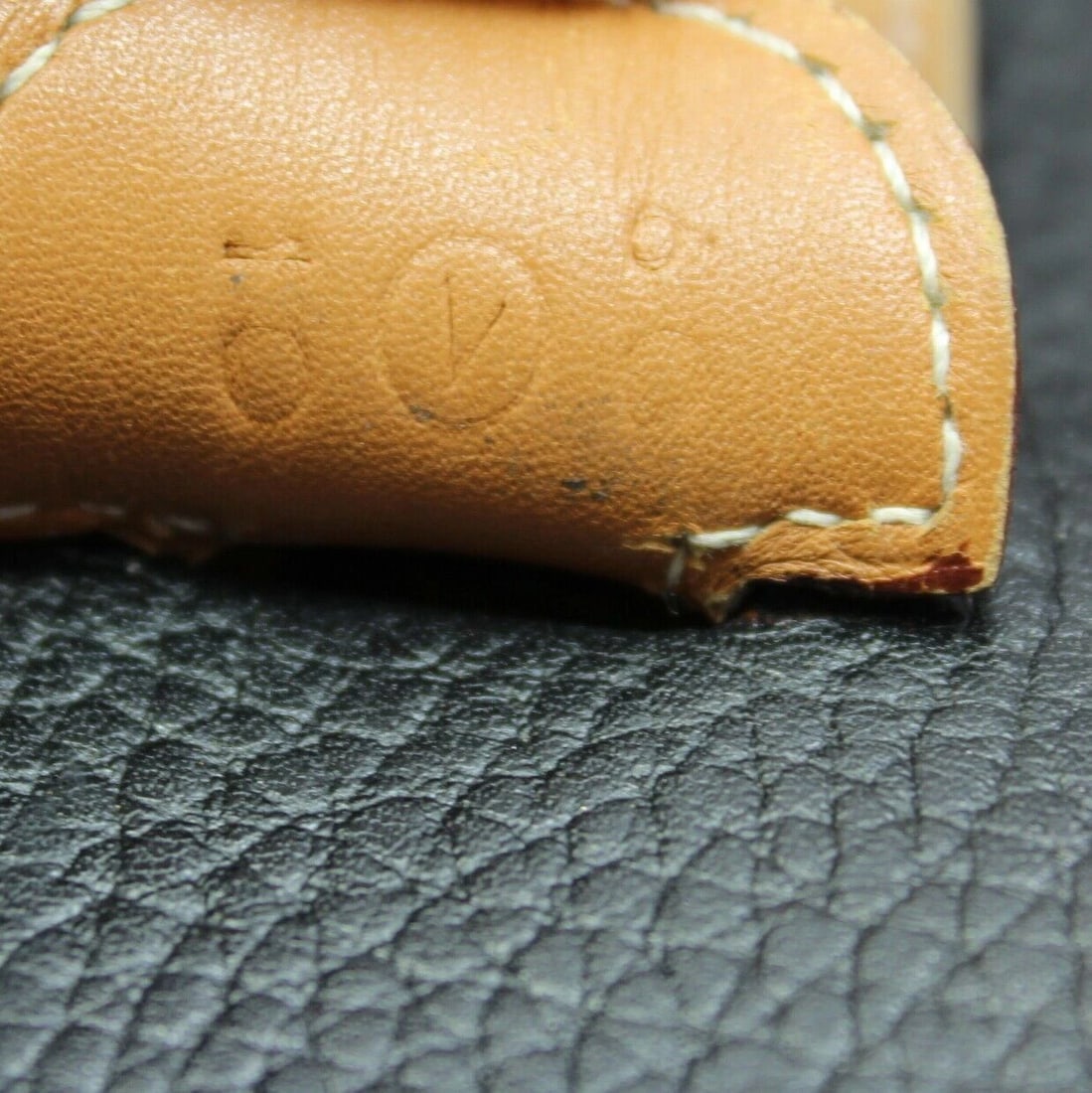 Authentic! Hermes Evelyne Black + Brown Trim Leather GM Handbag Purse - 3