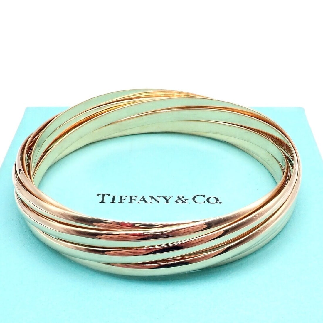 Authentic! Tiffany & Co 18k Rose Gold 9 Row Melody Calife Picasso Large Bracelet (1 of 10)