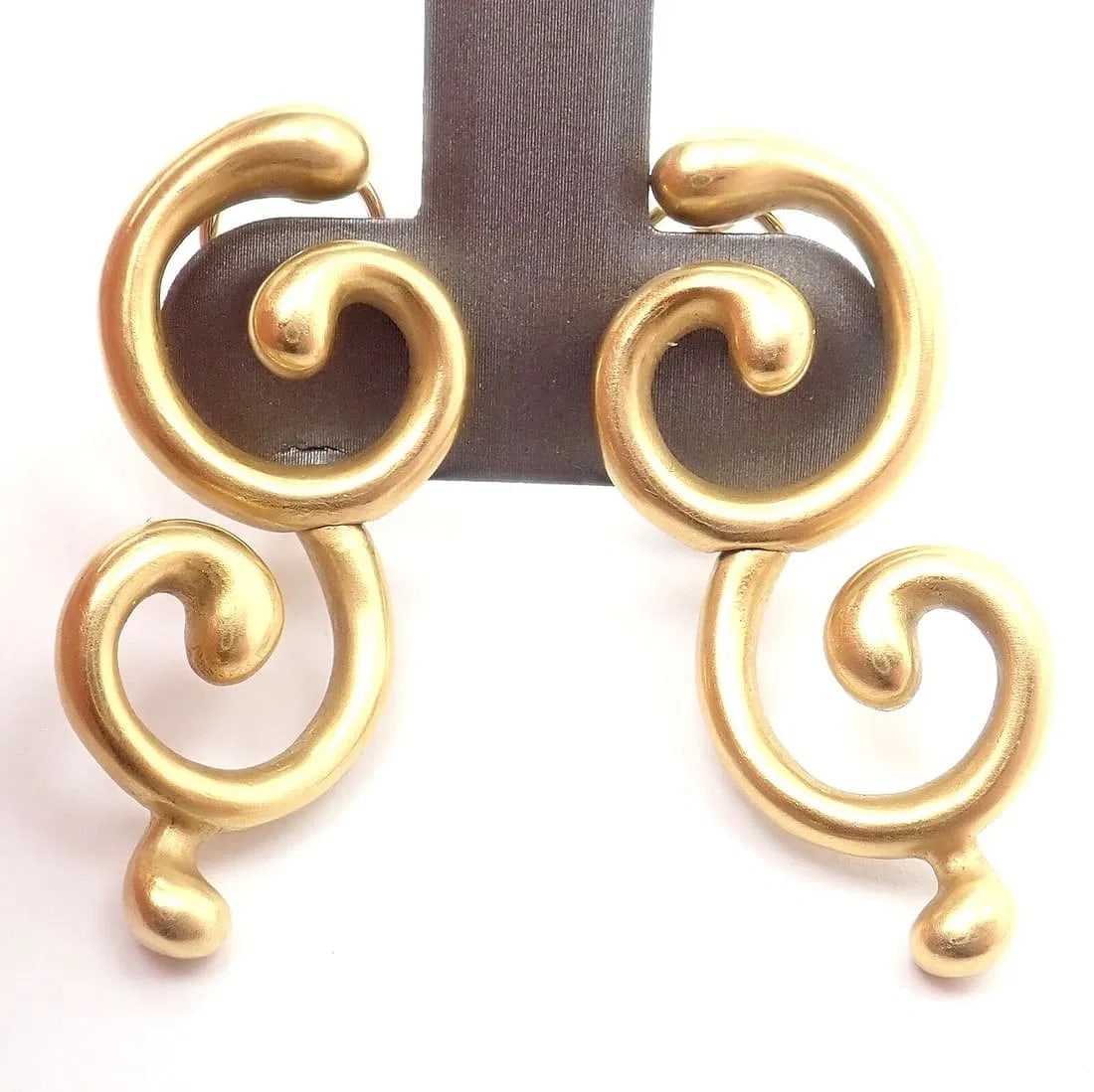 Rare! Authentic Vintage Angela Cummings 18k Yellow Gold Curl Earrings (1 of 9)