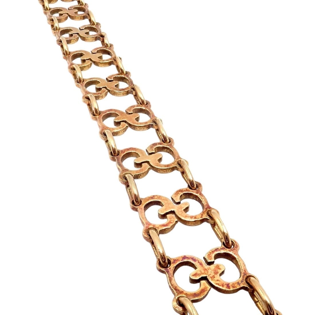 Vintage! Authentic Gucci 18k Yellow Gold Logo Bracelet (1 of 9)