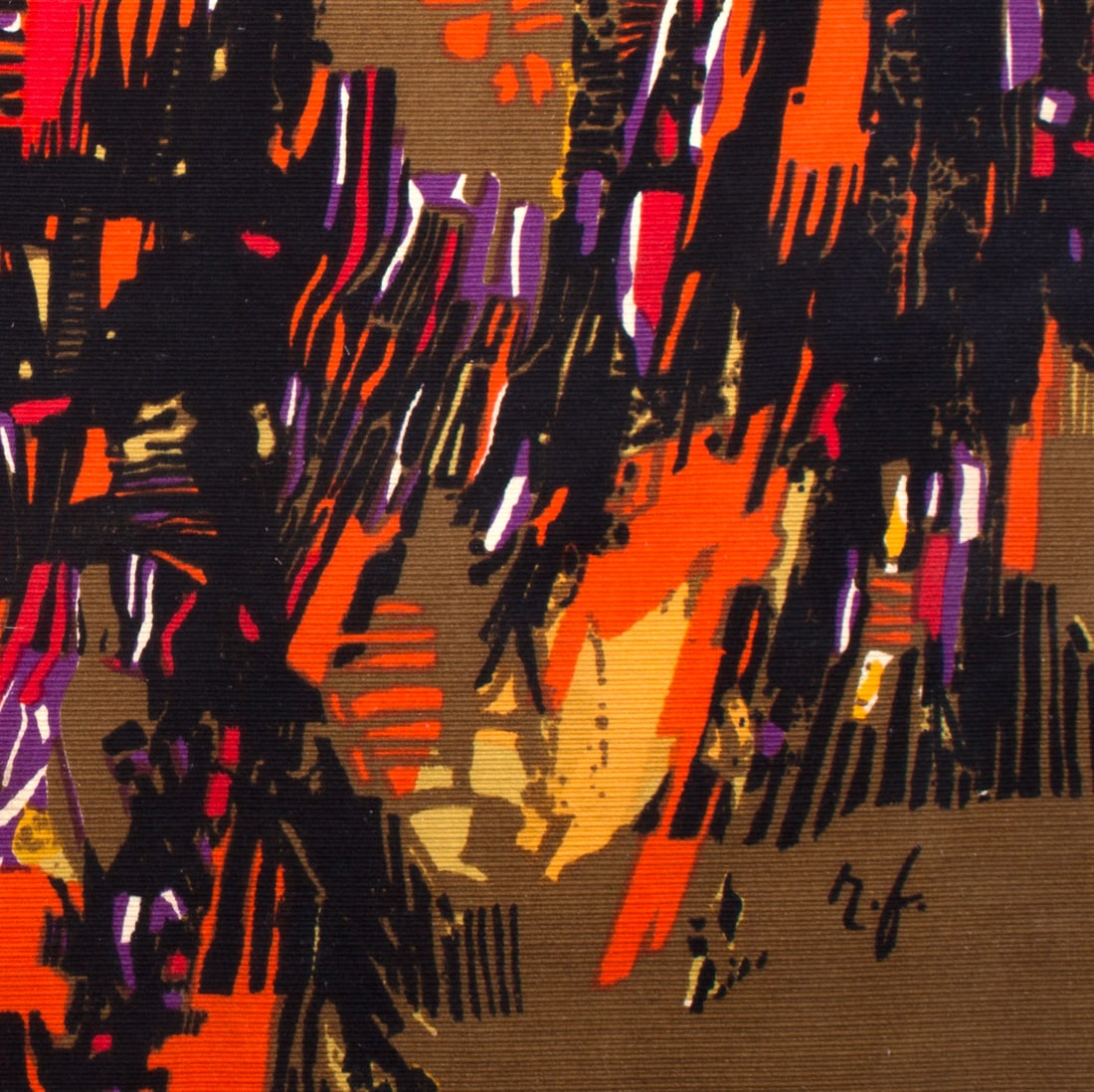 Home / Fumeron tapestry clair bois wool fabric Robert Four signed - 3