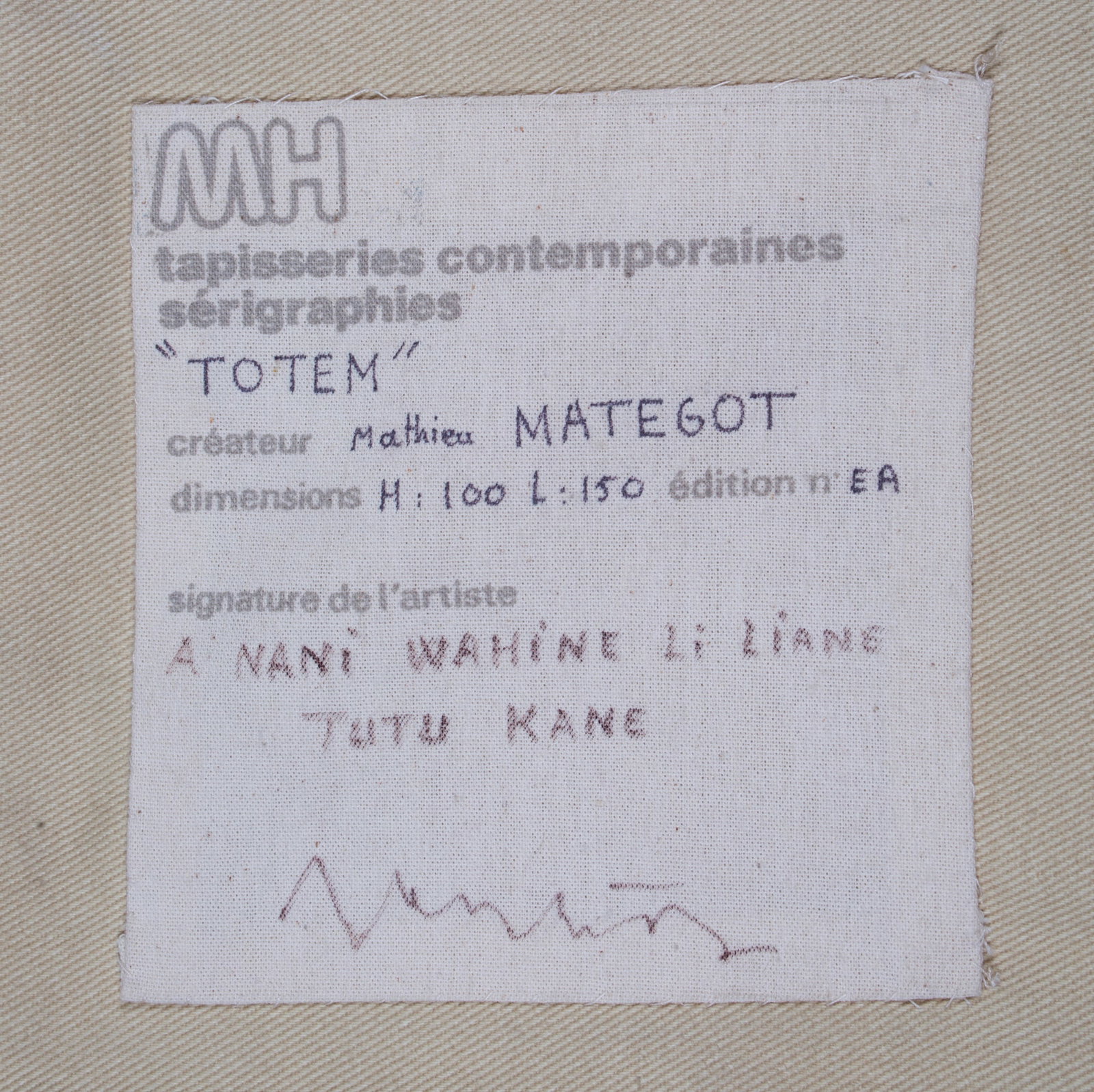 Home / Mathieu Mategot tapestry Robert Four silk screened signed Totem - 5