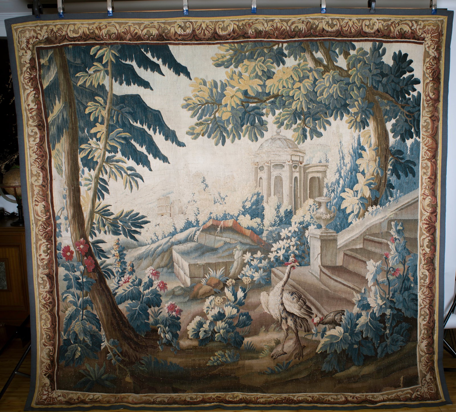 Home / Large French verdure forest Hand weaved 18th. Aubusson - 3