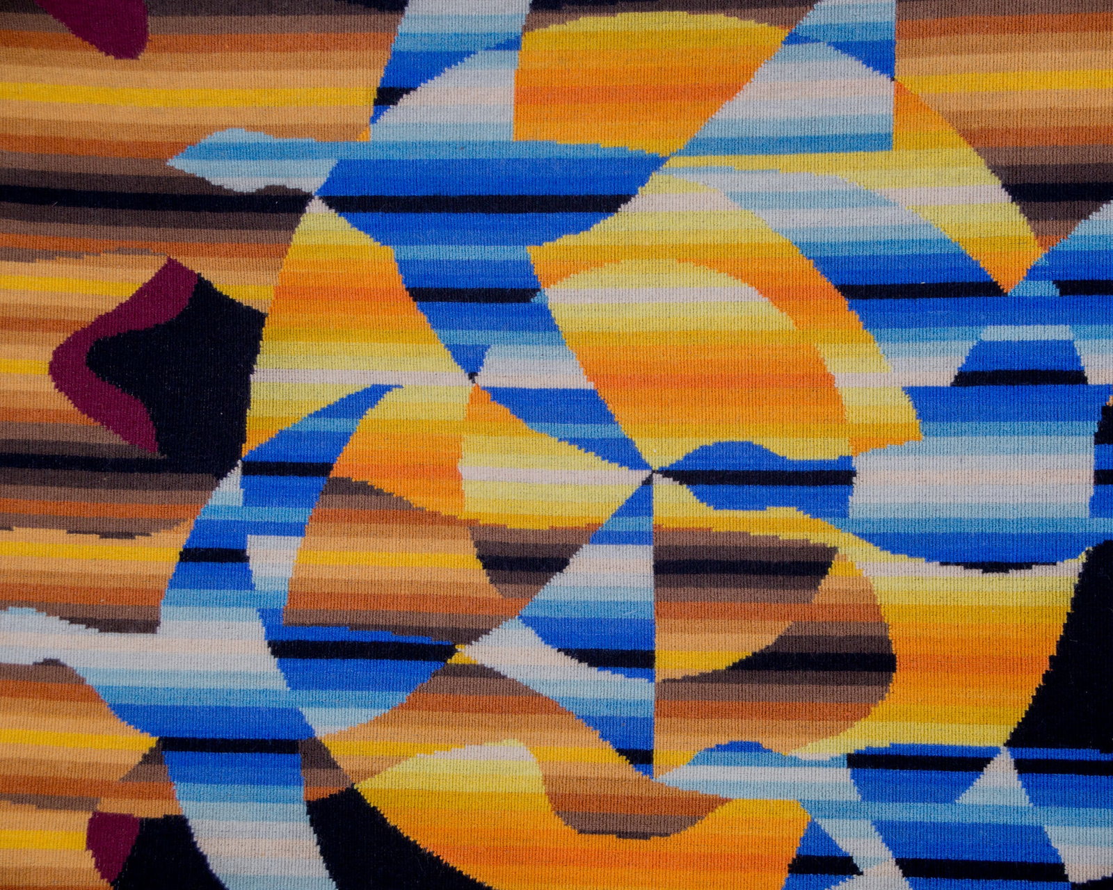 Home / Bissery mid century wool tapestry modernist " migration of birds" Jacquard - 4