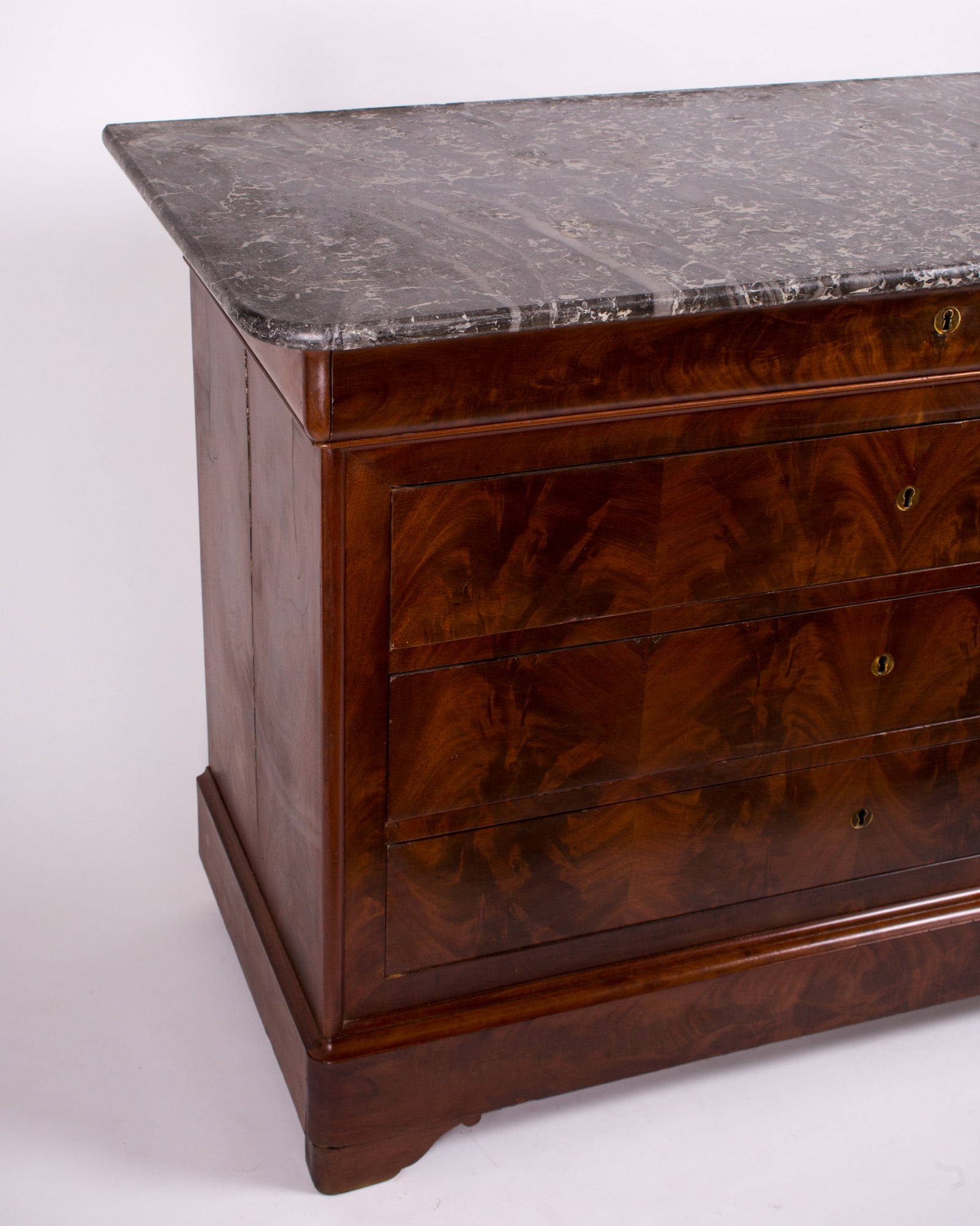Home / French Marble Top Chest of Drawers Louis Philippe 1840 cubain mahogany - 4