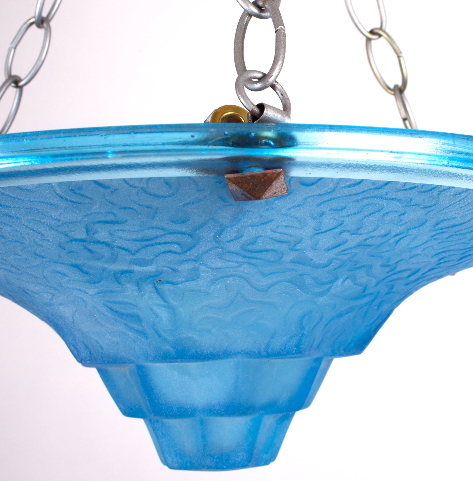 Home / Cubist FRENCH Art-Deco Chandelier Degue David Guéron blue - 4