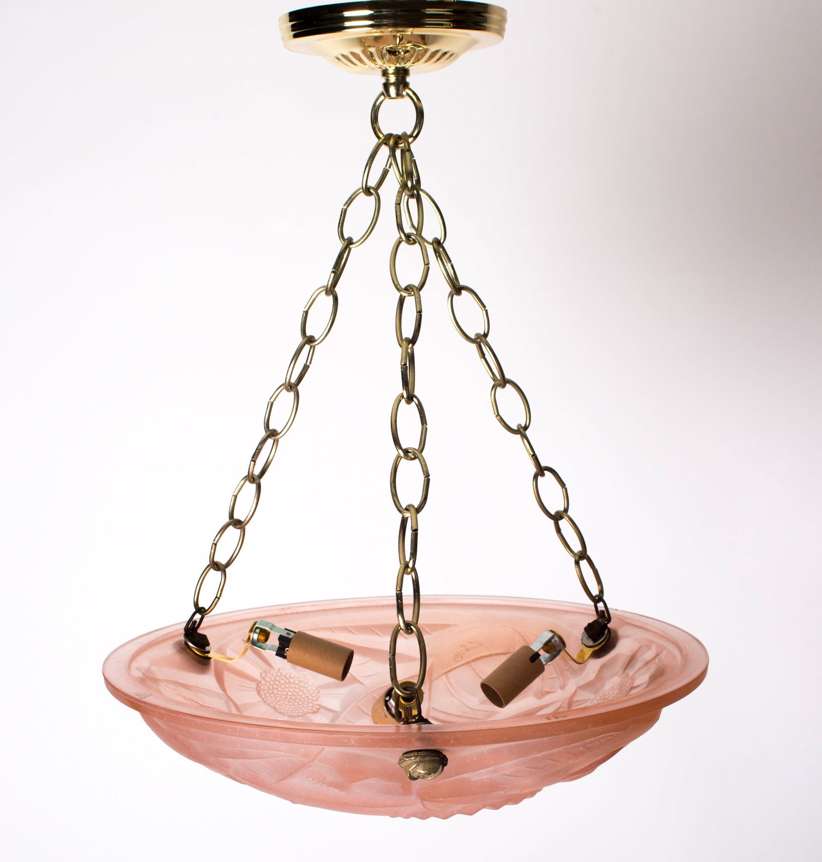 Home / Cubist FRENCH Art-Deco Chandelier Degue David Guéron pink - 5
