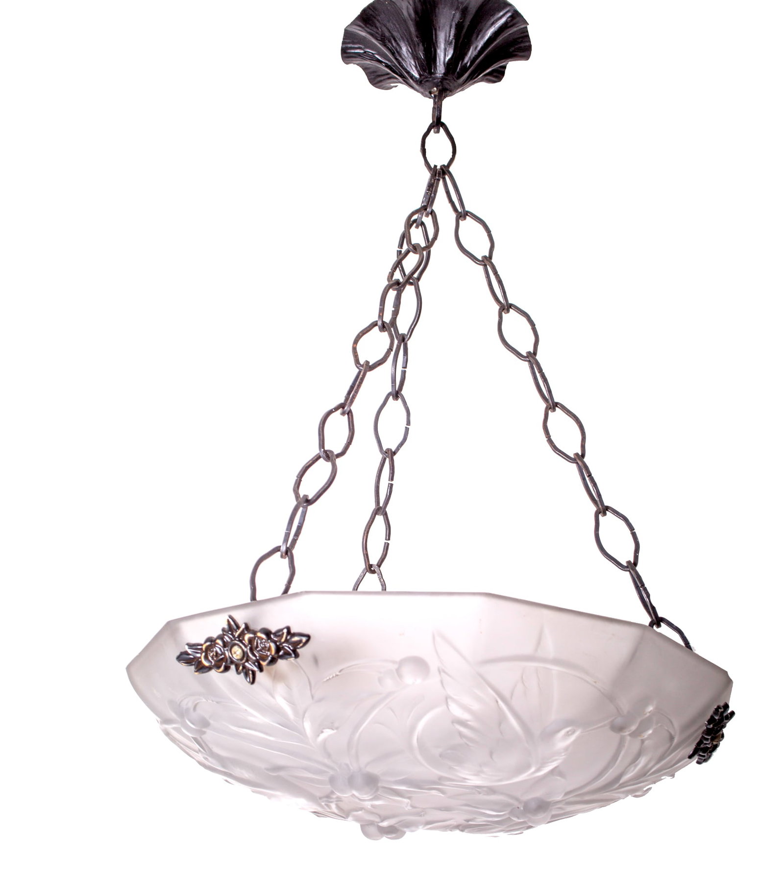 Home / FRENCH ART DECO CHANDELIER GLASS MULLER birds motive (1 of 7)