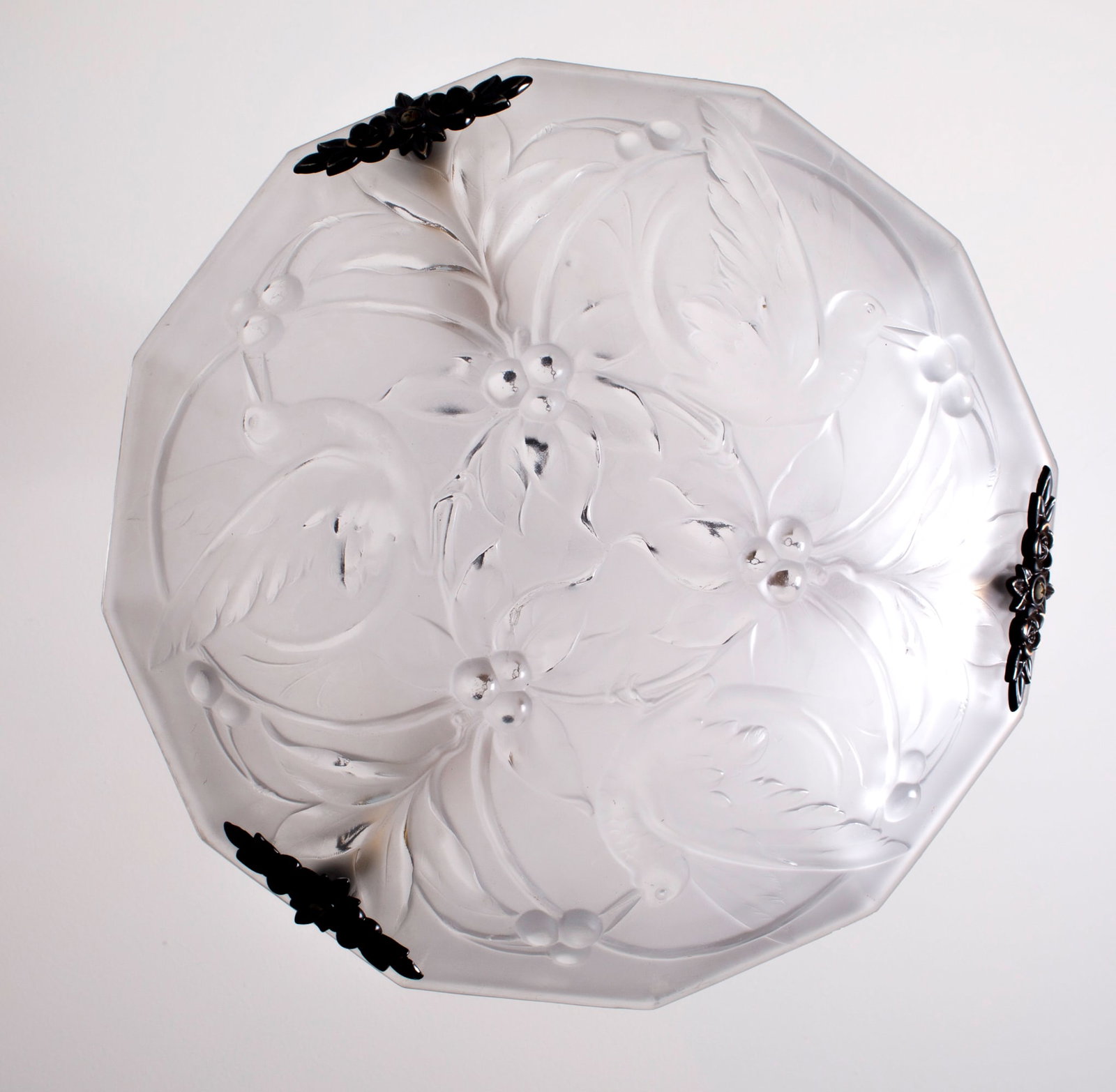 Home / FRENCH ART DECO CHANDELIER GLASS MULLER birds motive - 2