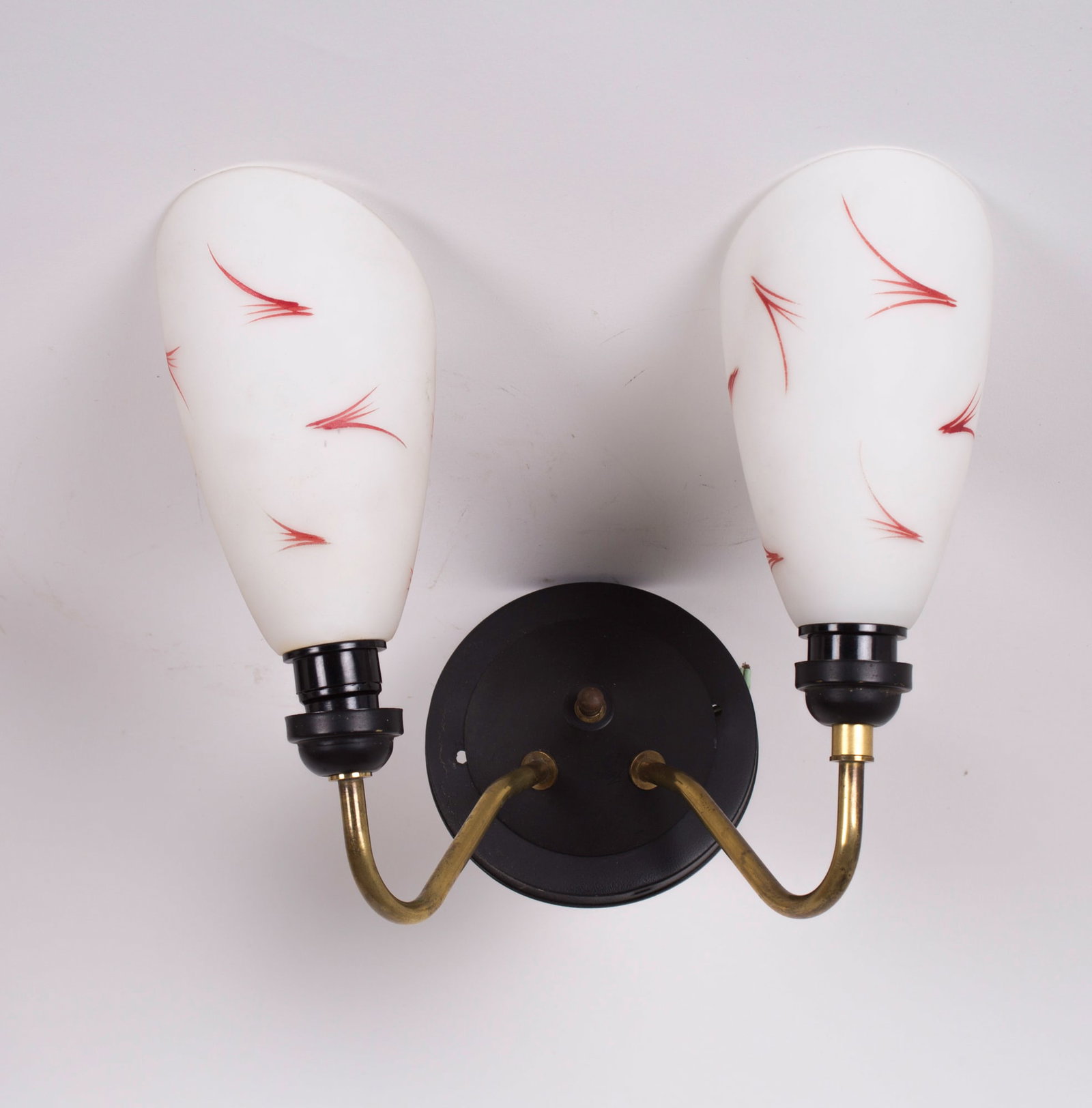 Home / Pair of French mid century Arlus Sconces: Pair of French mid century Arlus Sconces Reserve: $280.00 Shipping:Domestic: Flat-rate of $65.00 to anywhere within the contiguous U.S.International: Foreign shipping rates