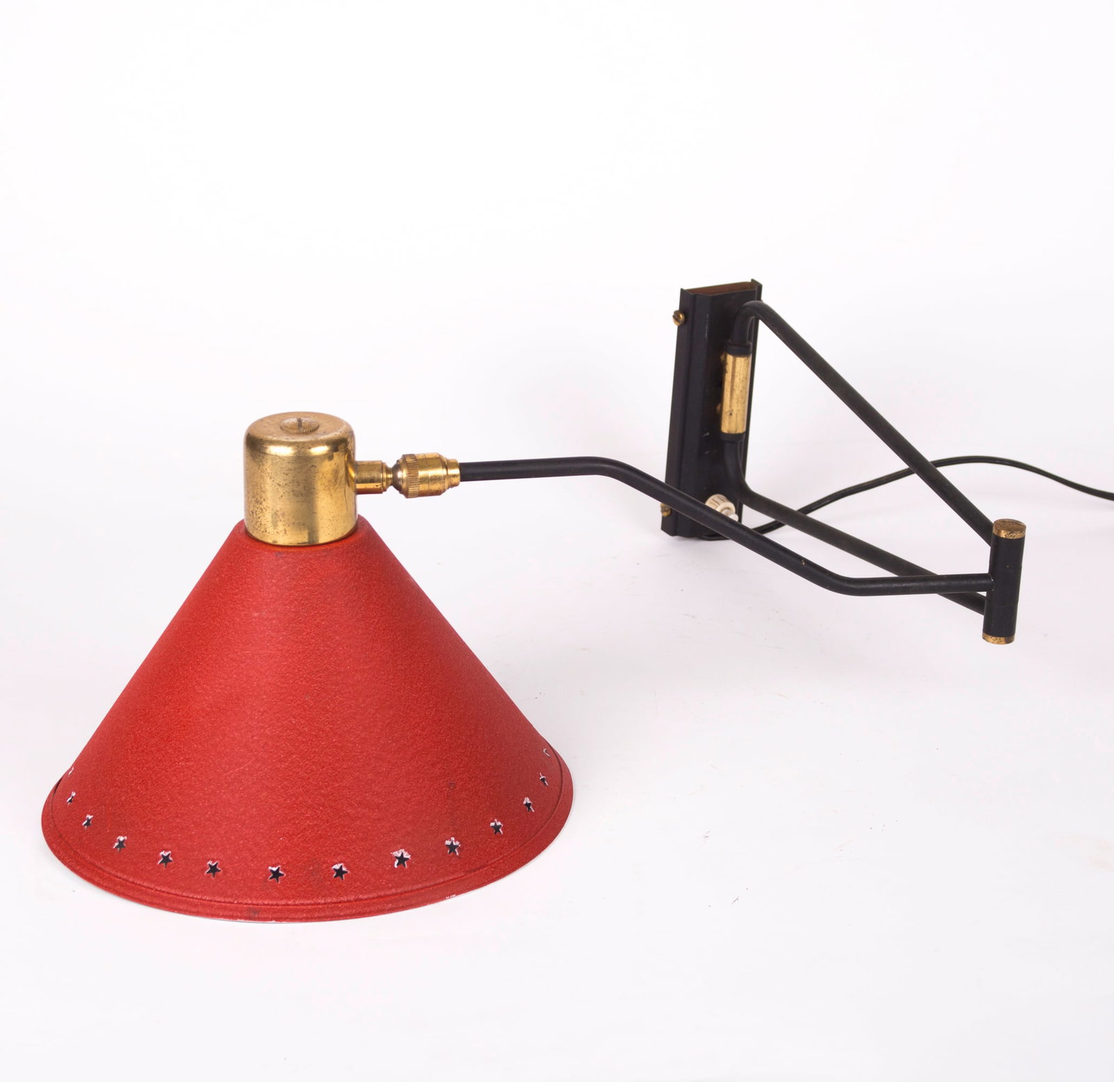 Home / French mid century Rene Mathieu Adjustable Wall Lamp Editions Lunel - 2