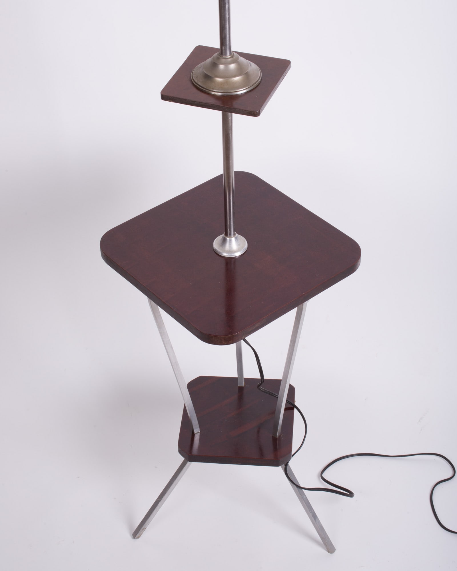Home / French modernist Floor Lamp with stratified Bakelite cubist 1930 - 2
