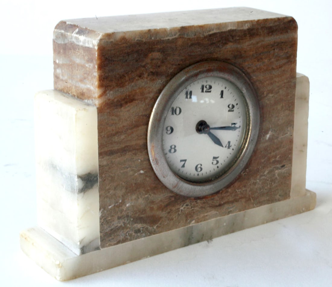 Home / French art deco marble desk clock - 2