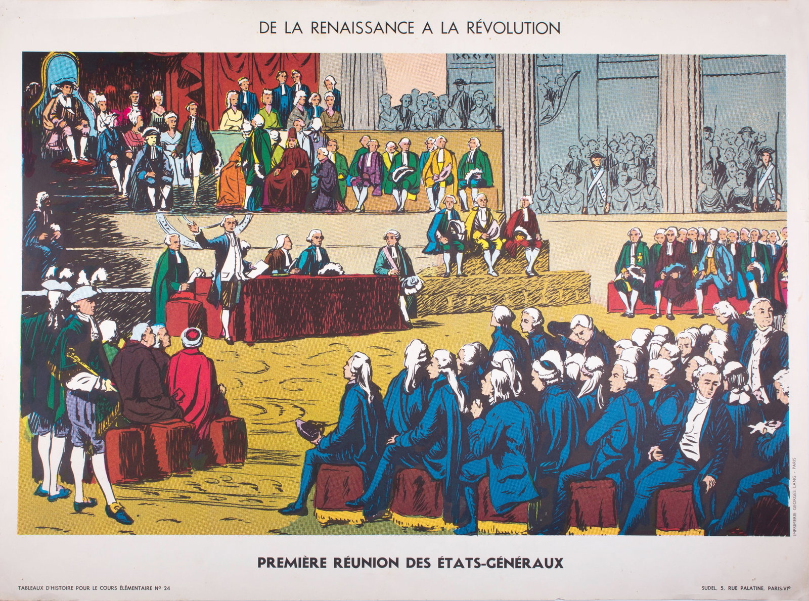 Home / Vintage History french School Poster, Georges Lang 20 and 24 circa 1950 - 2