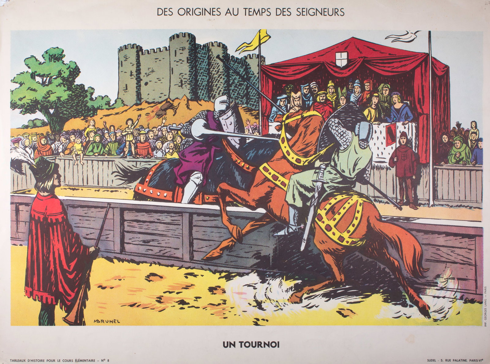 Home / Vintage History French School Poster, Sudel , plate 4 and 8 double si - 2